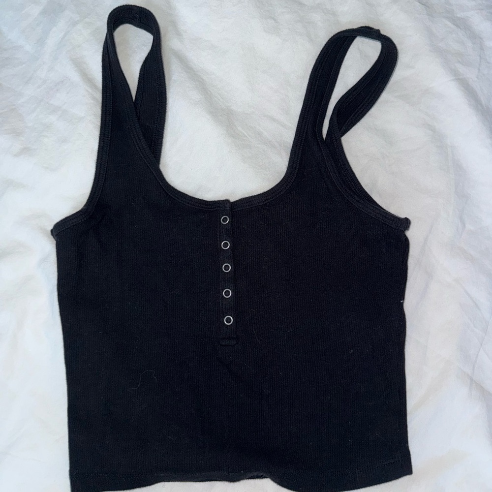 Abercrombie & Fitch Black Crop Top